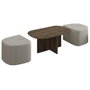 Hanah Home Twin Juego de mesas de café, Nogal antiguo